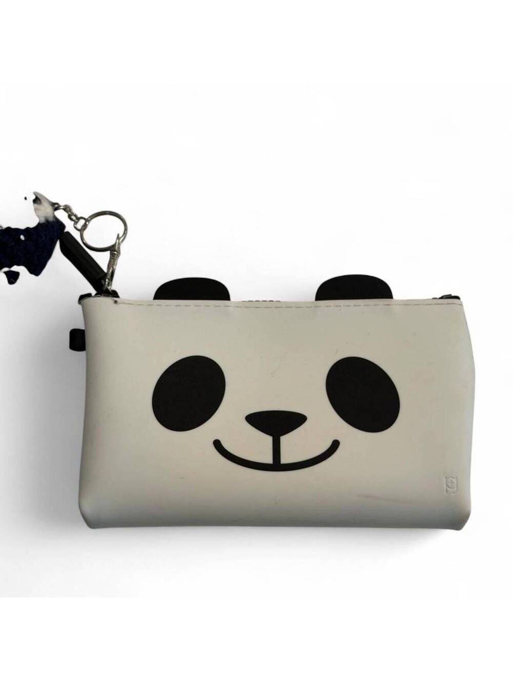 p+gdesign Panda Face Small Pouch with Owl Keychain